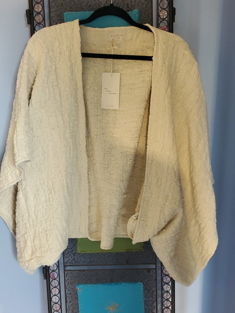 Nomad Cream Bouclé Open-Front Cardigan
